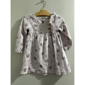 City Mouse Purple Floral dress girls size‎ 3